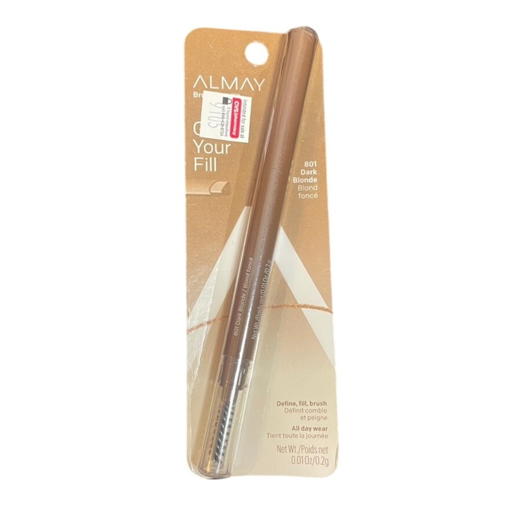 Almay Brow Styler Define Fill Brush Eyebrow Pencil 801 Dark Blonde All Day Wear